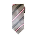 12-Pink & Gray Personalized Picture Ties for Men