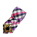 1-Purple Gingham Personalized Picture Ties for Men