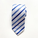 15-Blue & White Personalized Picture Ties for Men