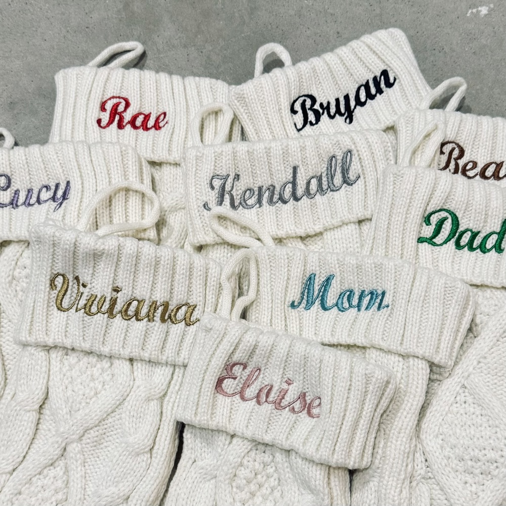 Custom Knit Christmas Stocking 