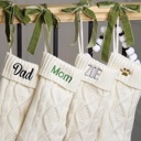  Personalized Christmas Stockings 2025 – Custom Embroidered Knit Stockings with Names, Perfect for Holiday Decor & Family Gifts