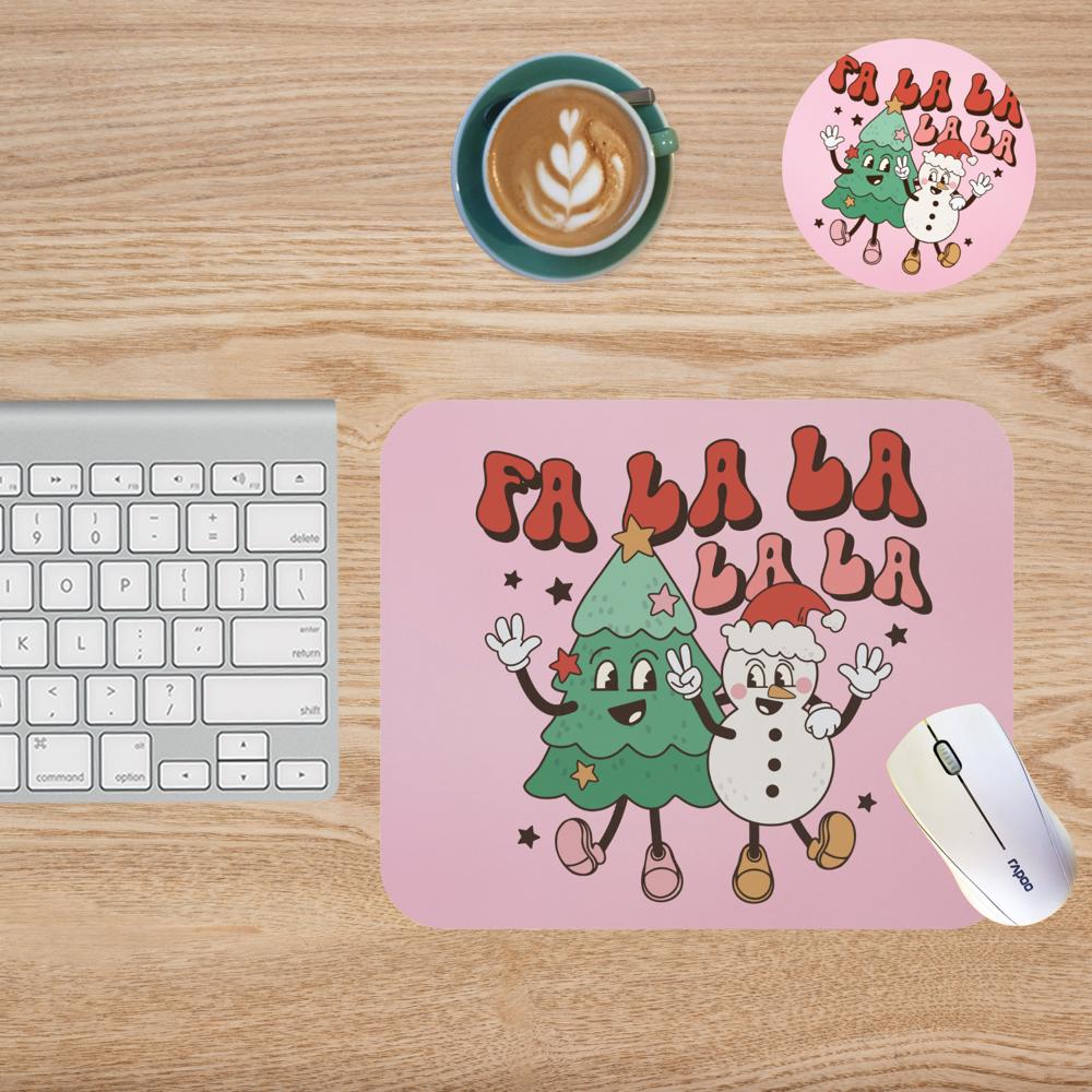 Christmas Holiday Mouse pad and Coaster Set