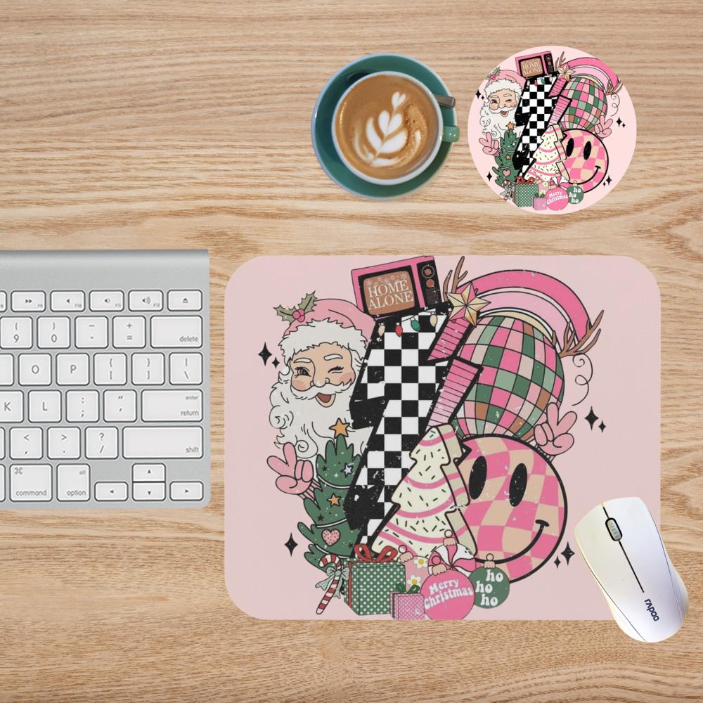 Christmas Holiday Mouse pad and Coaster Set