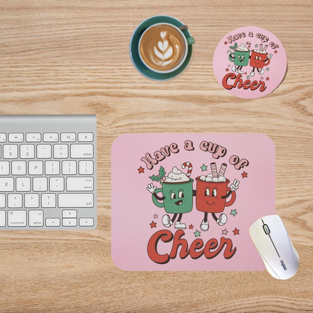 Christmas Holiday Mouse pad and Coaster Set