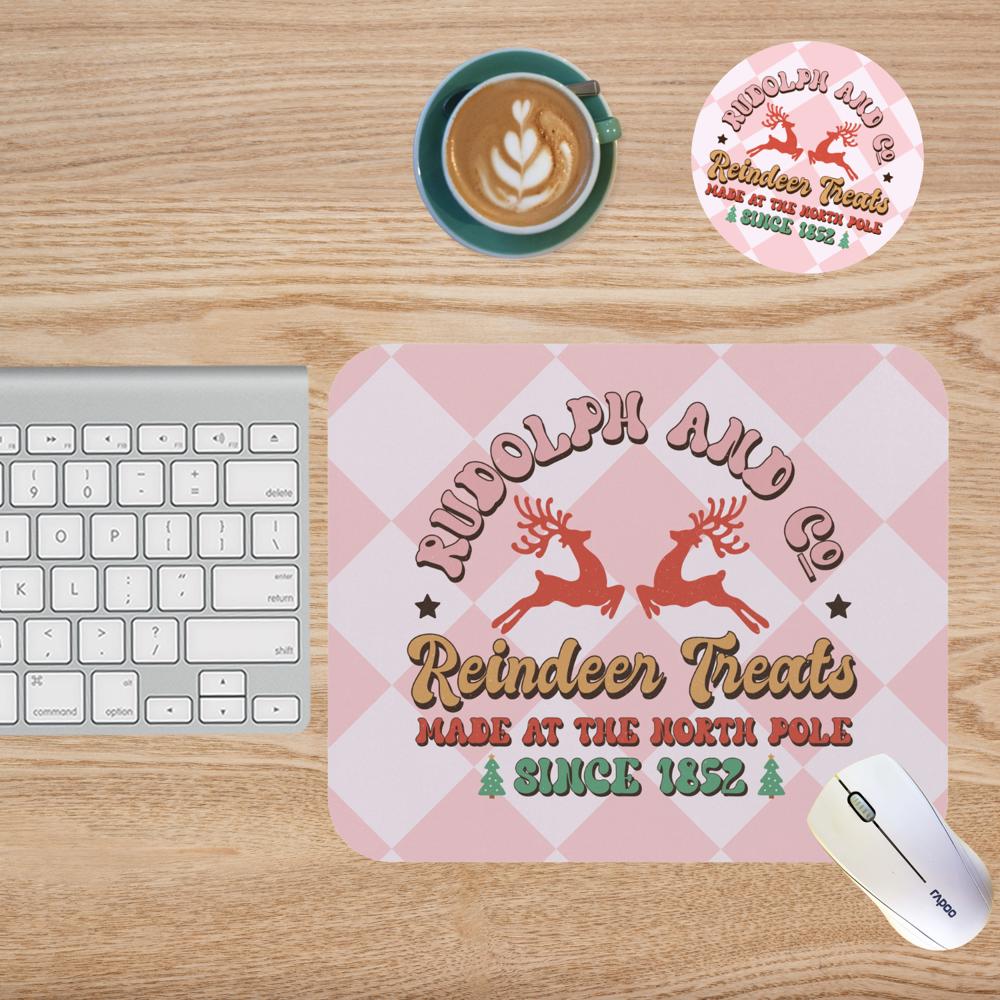 Christmas Holiday Mouse pad and Coaster Set