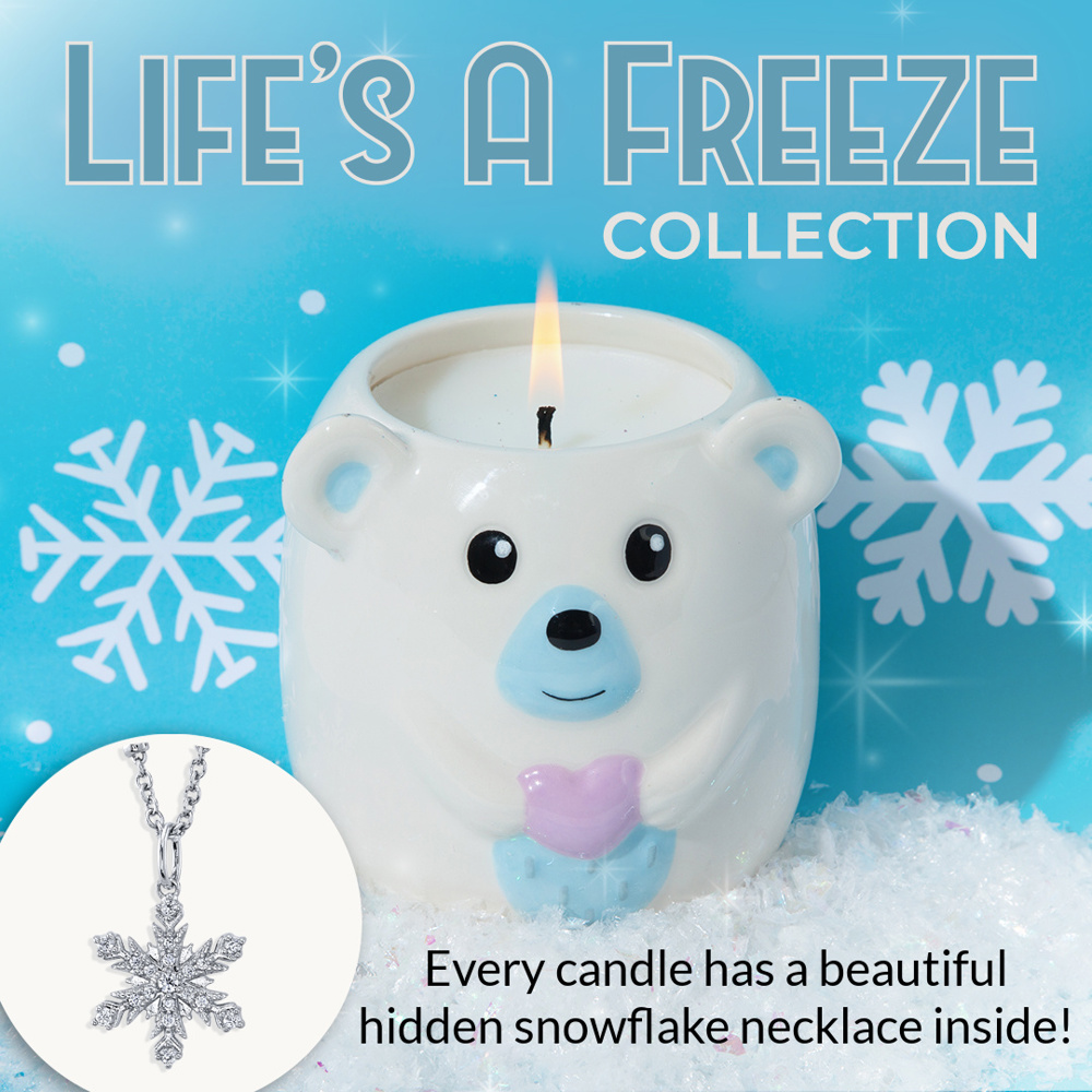 Life's A Freeze Jewel Candle with Necklace