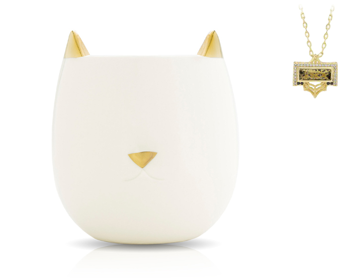 Purrfect Kitty Candle with Necklace Hidden Inside