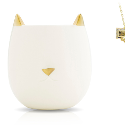 Purrfect Kitty Candle with Necklace Hidden Inside