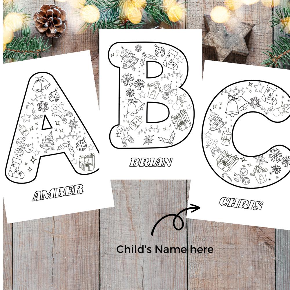 BOGO Personalized Christmas Coloring Poster