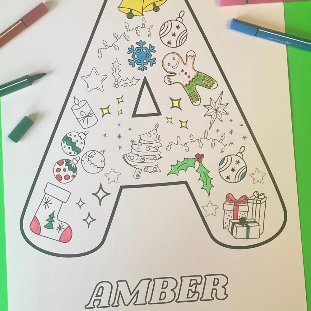 BOGO Personalized Christmas Coloring Poster