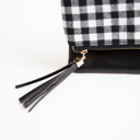 Buffalo Check with Black Faux Leather Checkered Foldover Clutch - Holiday Shopping Spree