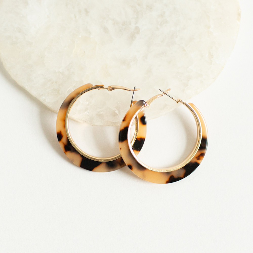 Tortoise Hoop Style - Aria Earring