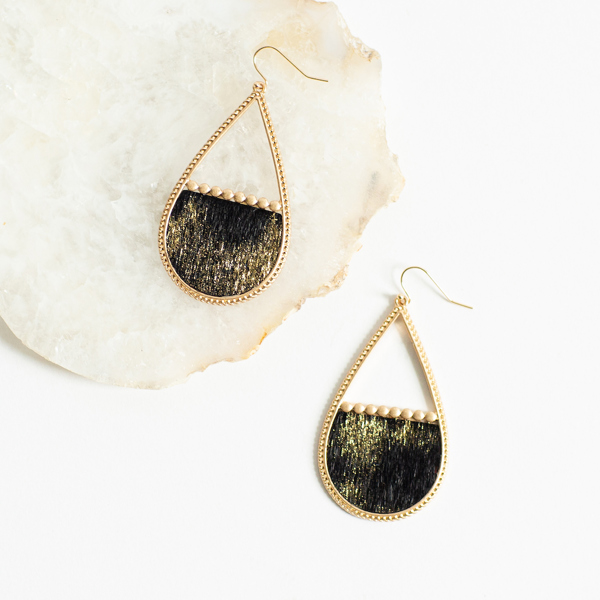 Emily Earring Collection - Black & Gold