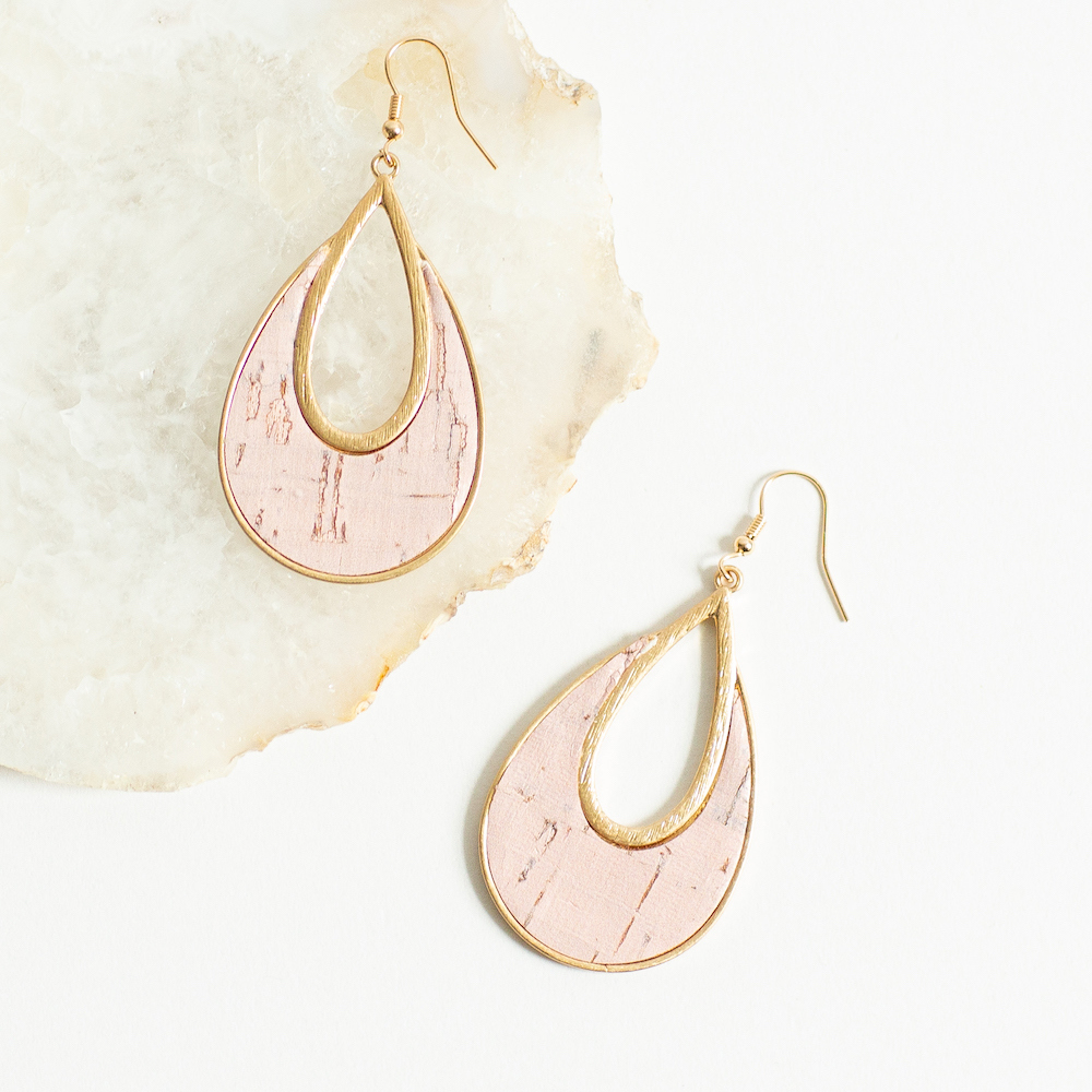 Emma Earring Collection - Blush & Goldtone