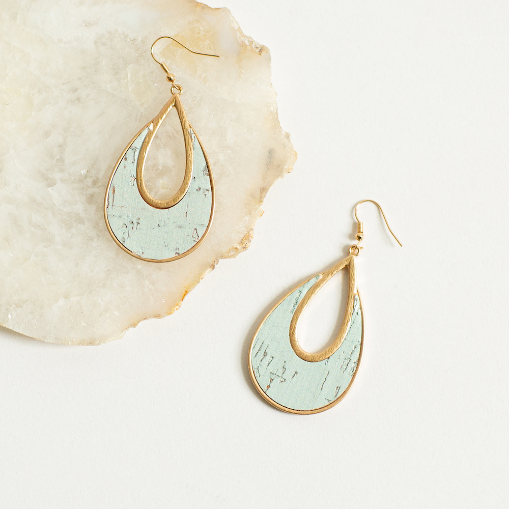 Emma Earring Collection - Light Blue & Goldtone