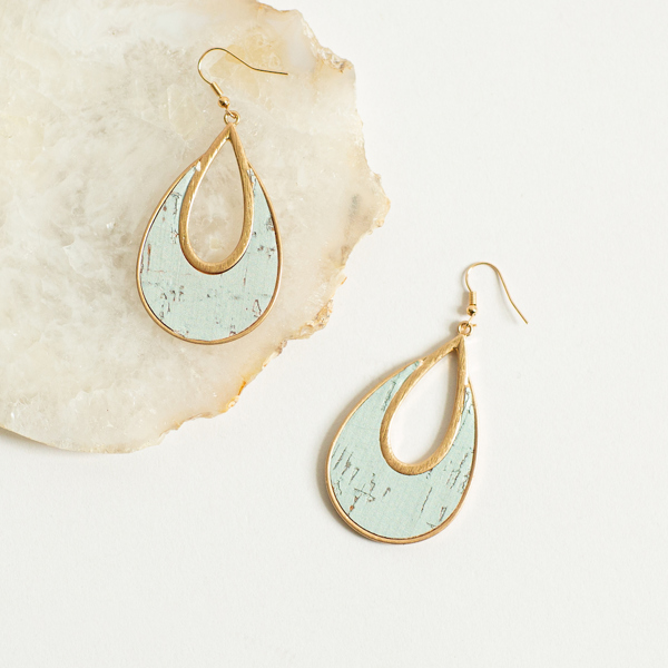 Emma Earring Collection - Light Blue & Goldtone