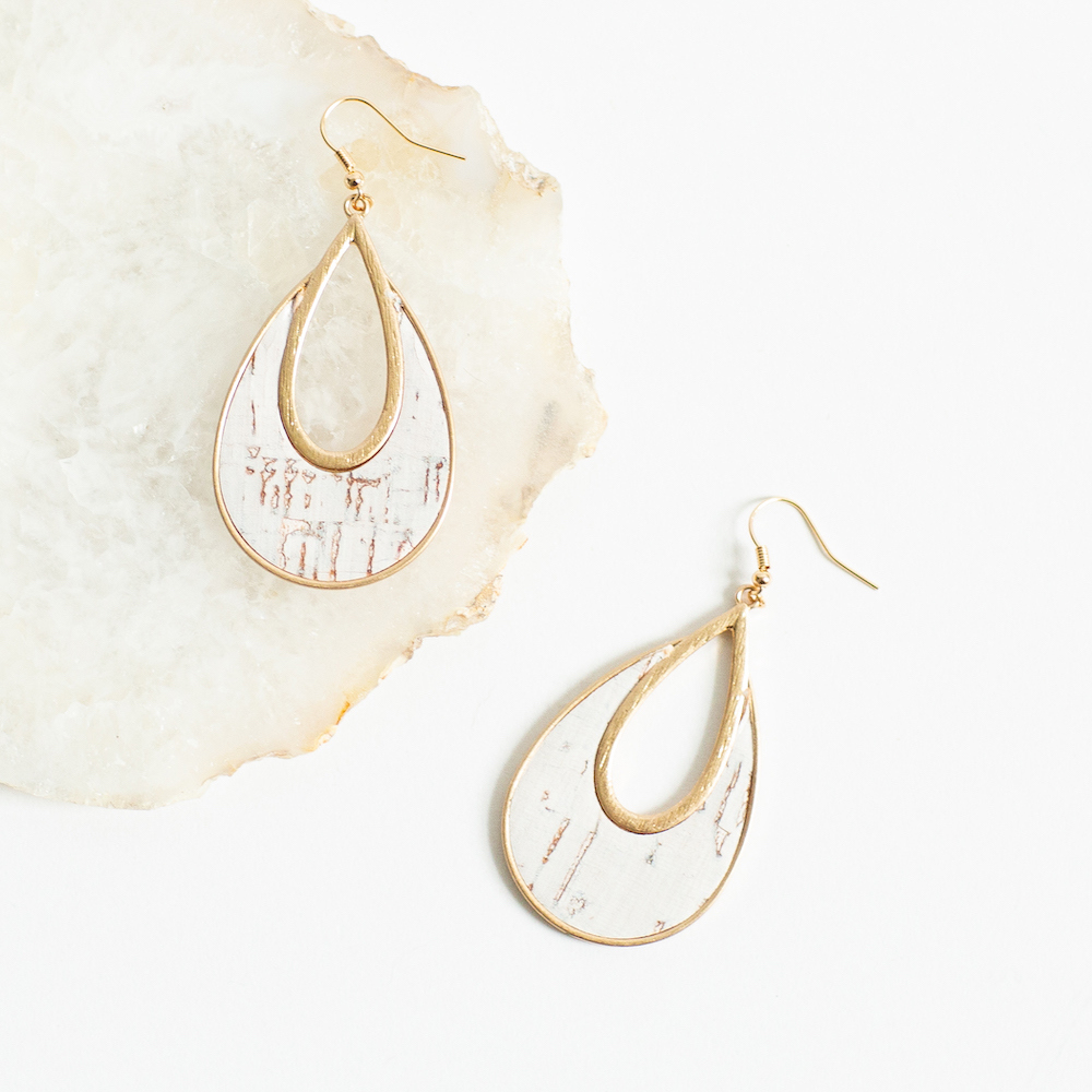 Emma Earring Collection - White & Goldtone