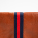  Preppy Foldover Clutch - Red & Navy Stripe