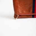  Preppy Foldover Clutch - Red & Navy Stripe