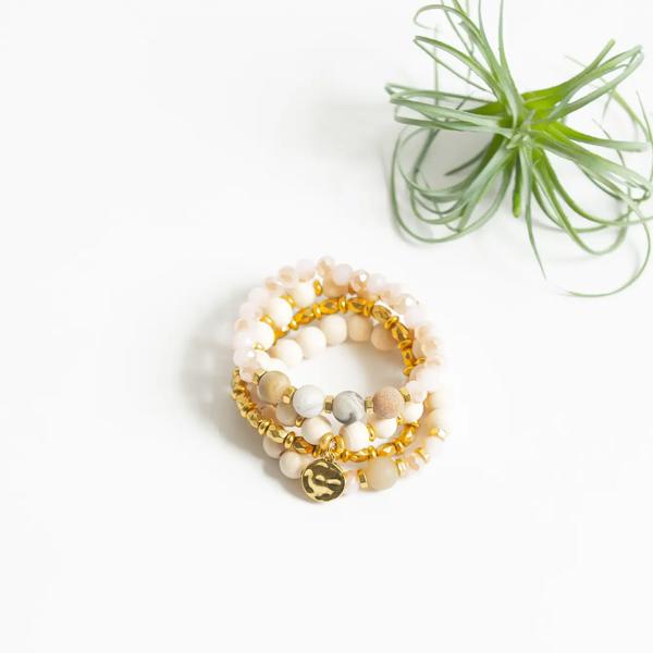 Stackable Kaitlyn Bracelet - Blush