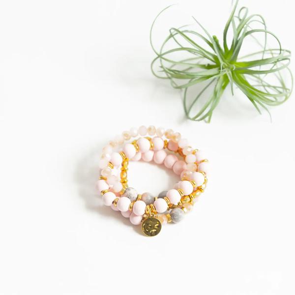 Stackable Kaitlyn Bracelet - Pink