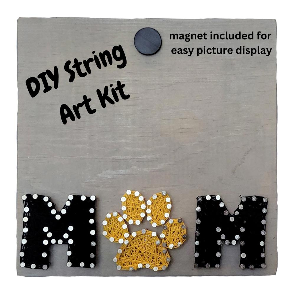 DIY String Art kit for dog or cat owners, Pet Home Decor, wall hanging or sit on shelf. Great Gift Idea! Dog or Cat Mom gift. Christmas gift