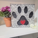  DIY String Art Pawprint with Heart, Dog or Cat owner gift, Pet Home Décor, Fun for ages 12+, Learn a new activity, craft night party.