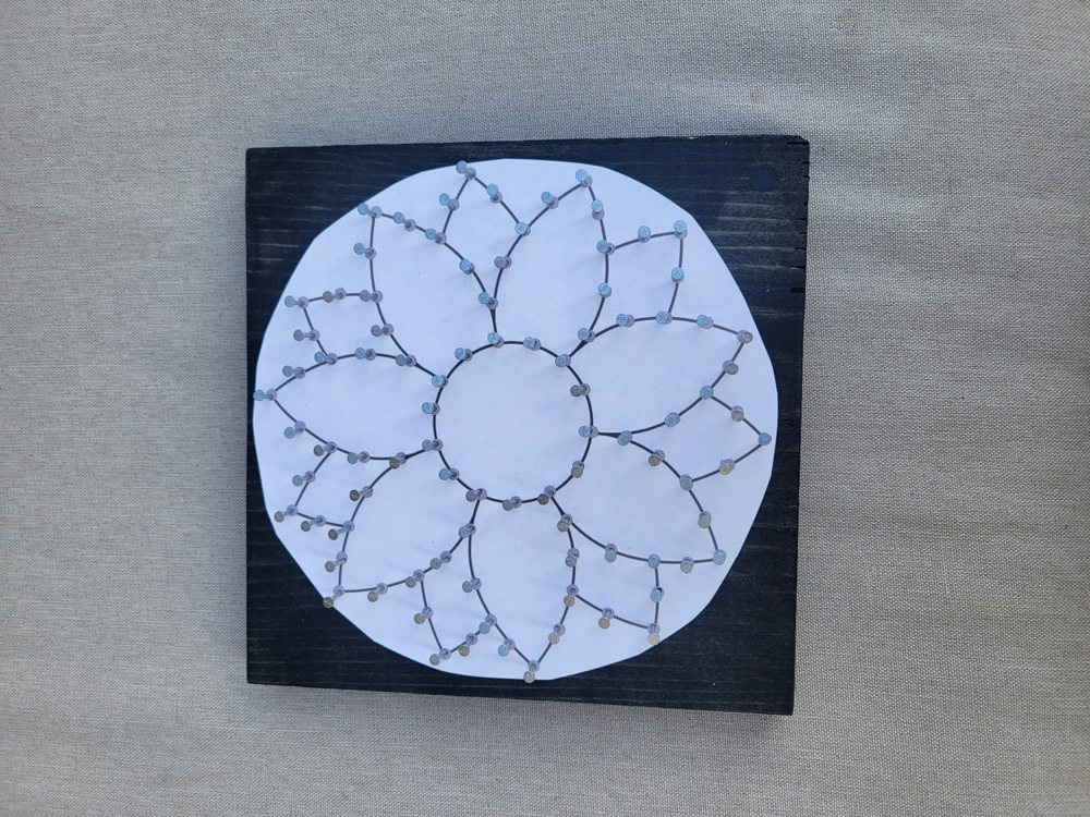 DIY String Art Sunflower, Fun activity, Home Décor, wall hanging, shelf art. Fall Craft, Gift Idea!