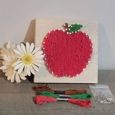 Apple String Art Kit, DIY Crafts, Teacher Gifts, Crafts for kids, teens and adults