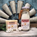  Goat Milk Bath and Soap package, Dry powder and salts, Replenish and Moisturize your skin, Self care, Aromatherapy, Spa and Relaxation Gift!