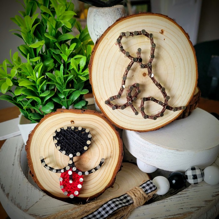 DIY String Art Kits for Dog Lovers! 4 pattern options: Dog face, Dog silhouette, Bone and pawprint. Crafts for Kids, Teens and Adults. Fun Family Activities. DIY Crafts!