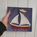  DIY String Art Sail Boat, Beach House Décor, Relaxing and Fun Craft, wall hanging, shelf art. Gift Idea! Activity for kids, teens & adults.