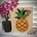  DIY String Art Pineapple, Beach House Décor, Tropical Wall Decor, wall hanging, shelf art. Gift Idea! Activity for kids, teens & adults.