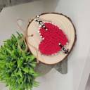 Red heart Valentine's Day String Art kits, Real wood slice, crafts for kids, teens and adults. Valentines Day Decor. DIY String Art. Hands on crafts!