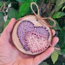 Natural Valentine's Day String Art kits, Real wood slice, crafts for kids, teens and adults. Valentines Day Decor. DIY String Art. Hands on crafts!