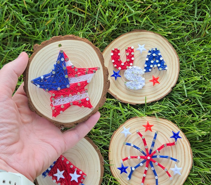 DIY String Art Kits, Star, Rocket, USA, & Firework