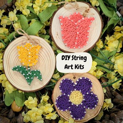 DIY String Art Flowers