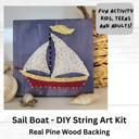  DIY String Art Sail Boat, Beach House Décor, Relaxing and Fun Craft, wall hanging, shelf art. Gift Idea! Activity for kids, teens & adults.