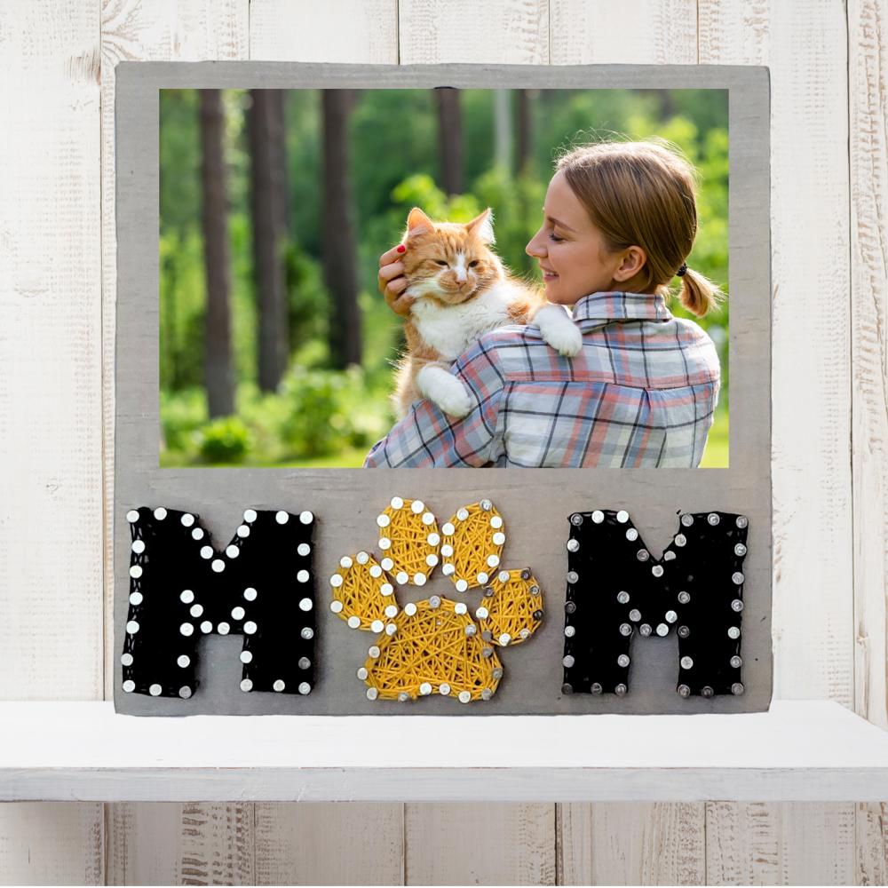 DIY String Art kit for dog or cat owners, Pet Home Decor, wall hanging or sit on shelf. Great Gift Idea! Dog or Cat Mom gift. Christmas gift