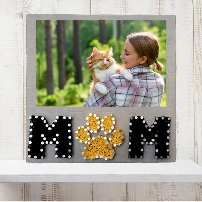 DIY String Art kit for dog or cat owners, Pet Home Decor, wall hanging or sit on shelf. Great Gift Idea! Dog or Cat Mom gift. Christmas gift