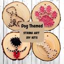  DIY String Art Kits for Dog Lovers! 4 pattern options: Dog face, Dog silhouette, Bone and pawprint. Crafts for Kids, Teens and Adults. Fun Family Activities. DIY Crafts!