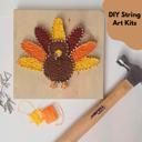  DIY String Art Turkey, Farmhouse Décor, Relaxing and Fun Craft, wall hanging, shelf art. Gift Idea! Activity for kids, teens & adults.