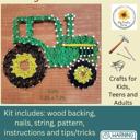  DIY String Art Tractor, Fun activity, Home Décor, wall hanging, shelf art. Fall Craft, Gift Idea! Boys room decor. Activities for kids