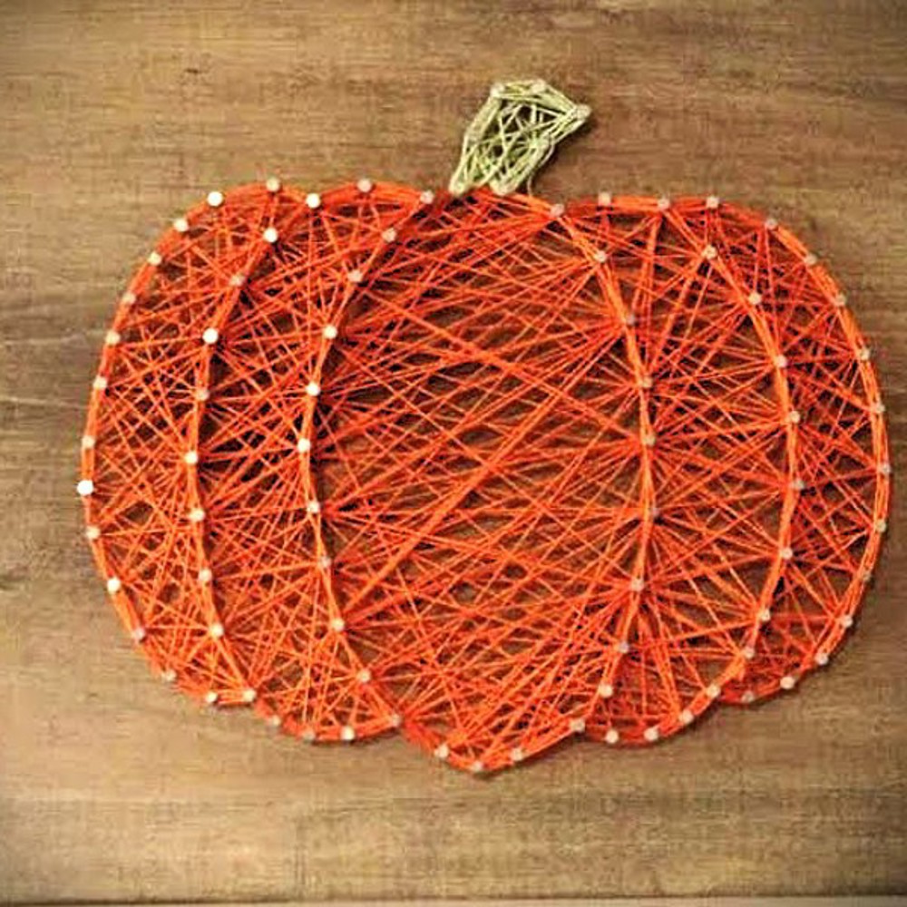 Pumpkin String Art Kit, DIY String Art kits, Home Décor, wall hanging, shelf art. Fall Craft, Great gift Idea for older kids, teens and adults. Country Home crafts!