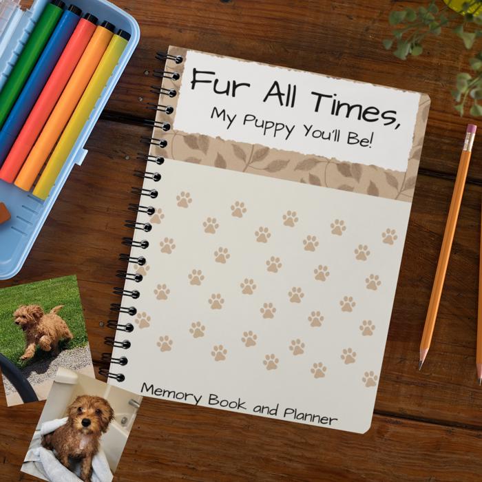 Complete Planner& Memory book for new Puppy, Printed, Puppy Journal, Scrapbook, puppy baby book Great Gift idea, Dog Mom Gift! Puppy journal