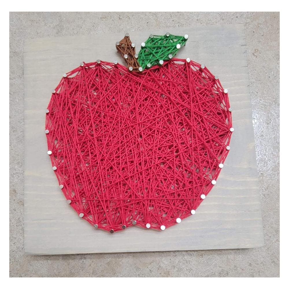 Apple String Art Kit, DIY Crafts, Teacher Gifts, Crafts for kids, teens and adults