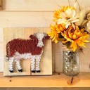  DIY String Art Cow, Farmhouse Décor, Relaxing and Fun Craft, wall hanging, shelf art. Great Gift Idea, Activity for kids, teens & adults.