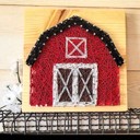  DIY String Art Country Barn Kit, Farmhouse Décor, Relaxing and Fun Craft, wall hanging, shelf art. Gift Idea! Activity for kids, teens & adults.