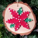  Christmas Tree String Art Ornament kits, Real wood slice, crafts for kids, teens and adults. DIY Christmas Ornaments.