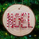  Christmas Tree string Art Ornament kits, Real wood slice, crafts for kids, teens and adults. DIY Christmas ornaments. Party activities